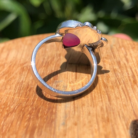 Aurora Opal Sterling 925 Size 6 Ring - Picture 11 of 13